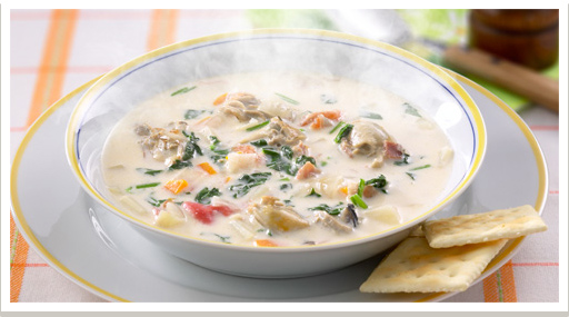 カキのチャウダー・ポパイ風